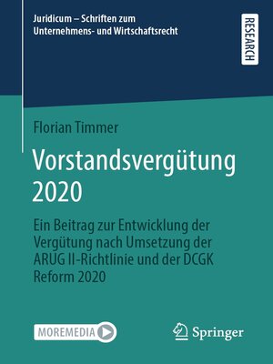 cover image of Vorstandsvergütung 2020